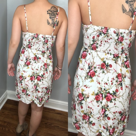 Timing Dresses Timing White Floral Crotchet Lace Midi Sun Dress S